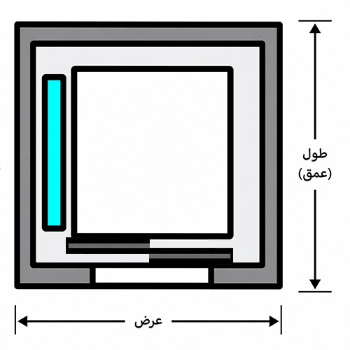 درب آسانسور چپ بازشو