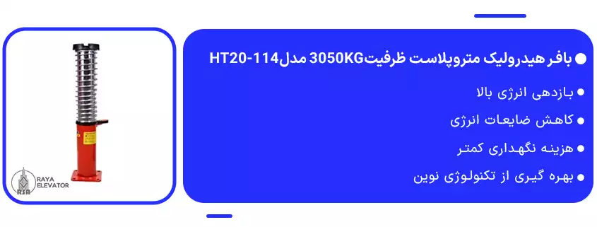 بافر هیدرولیک متروپلاست سرعت1.6 ظرفیت3050KG مدلHT20-114