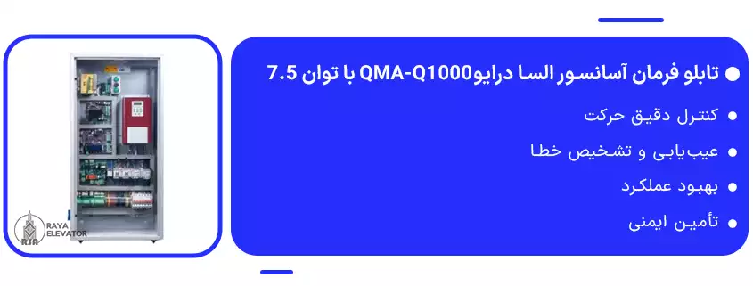 تابلو فرمان آسانسور السا درایوQMA-Q1000 با توان 7.5