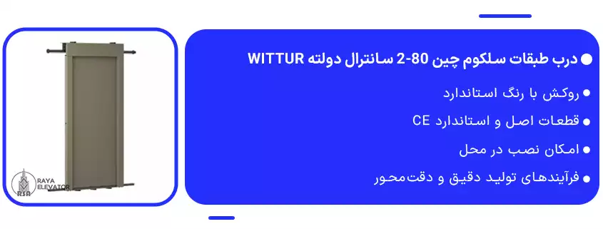 خرید درب طبقات سلکوم چین 80-2 سانترال دولته Wittur