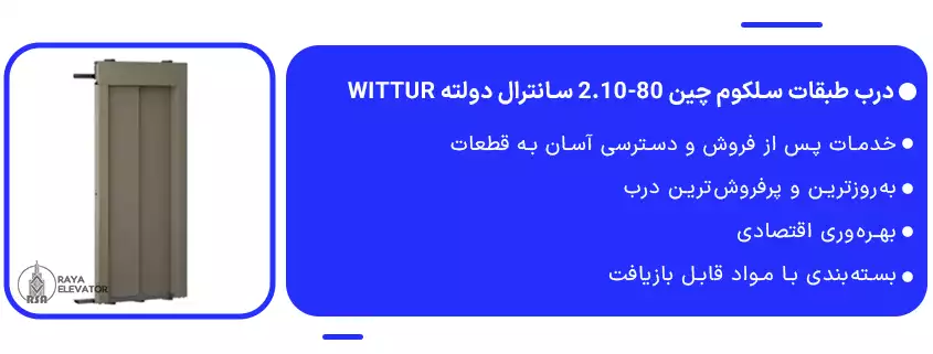 خرید درب طبقات سلکوم چین 80-2.10 سانترال دولته Wittur