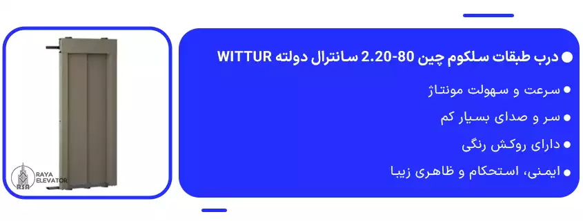 خرید درب طبقات سلکوم چین 80-2.20 سانترال دولته Wittur