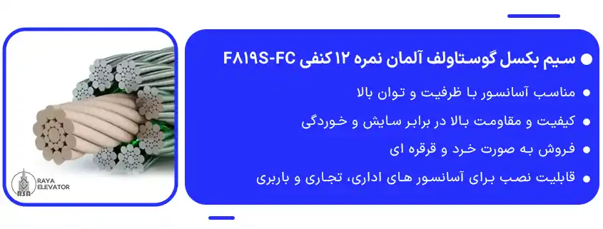 خرید سیم بکسل گوستاولف آلمان نمره 12 کنفی F819S-FC