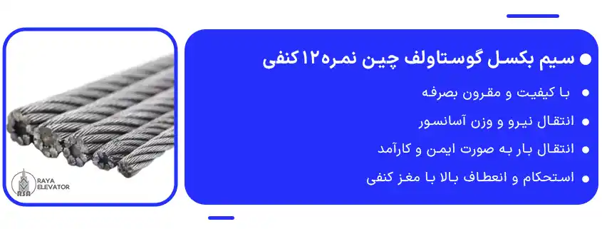 خرید سیم بکسل گوستاولف چین نمره12 کنفی