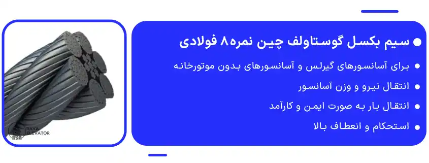 خرید سیم بکسل گوستاولف چین نمره8 فولادی