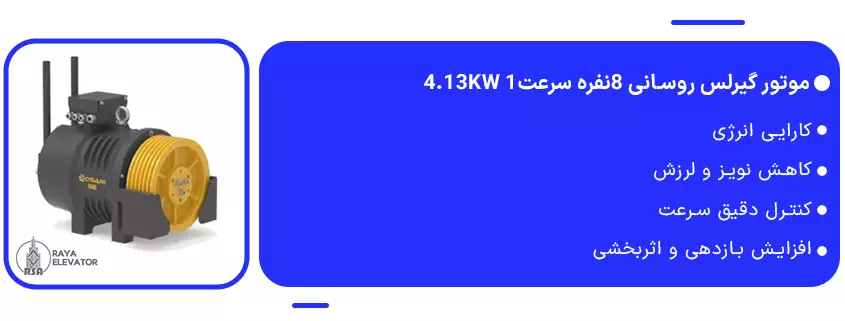 قیمت موتور گیرلس روسانی 8نفره سرعت1 4.13KW