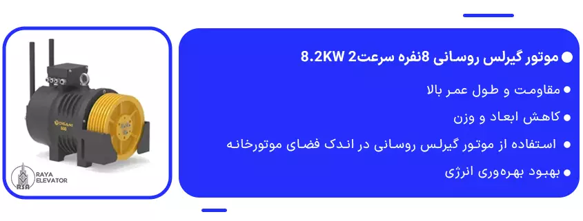 خرید موتور گیرلس روسانی 8نفره سرعت2 8.2KW
