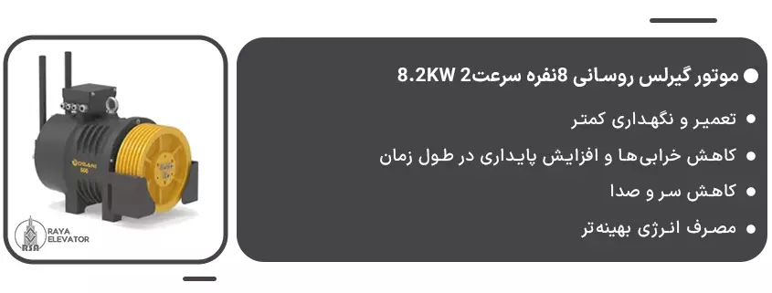 قیمت موتور گیرلس روسانی 8نفره سرعت2 8.2KW1