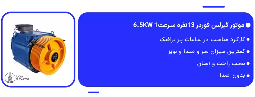 موتور گیرلس فوردر 13نفره سرعت1 6.5KW1