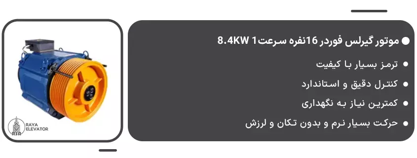 خرید موتور گیرلس فوردر 16نفره سرعت1 8.4KW1