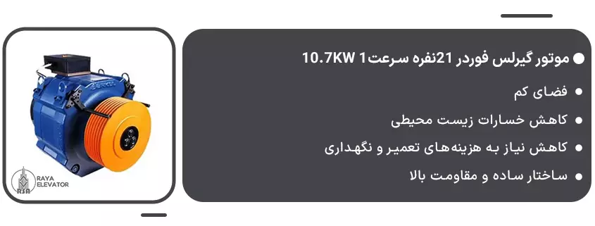 قیمت موتور گیرلس فوردر 21نفره سرعت1 10.7KW2