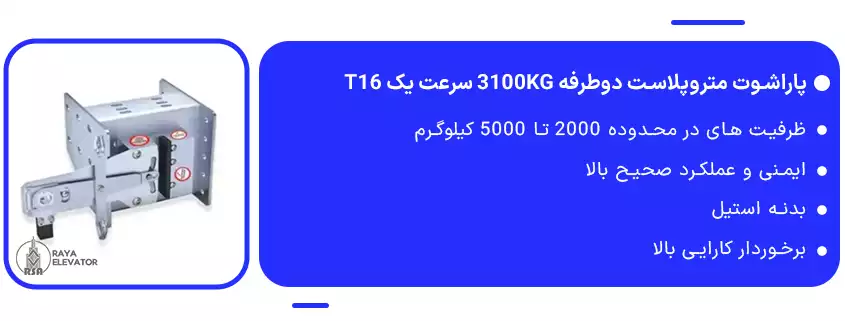 پاراشوت متروپلاست دوطرفه 3100KG سرعت یک T161