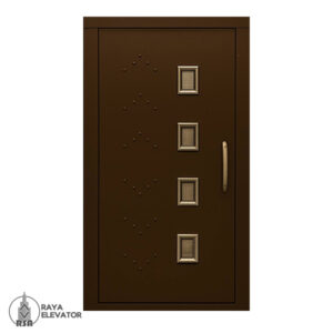 قیمت درب آسانسور لولایی بهران قهوه ای
