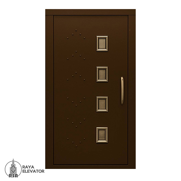 قیمت درب آسانسور لولایی بهران قهوه ای