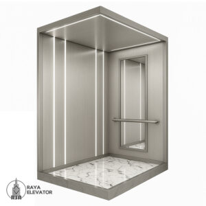 کابین آسانسور لوکس نقره ای