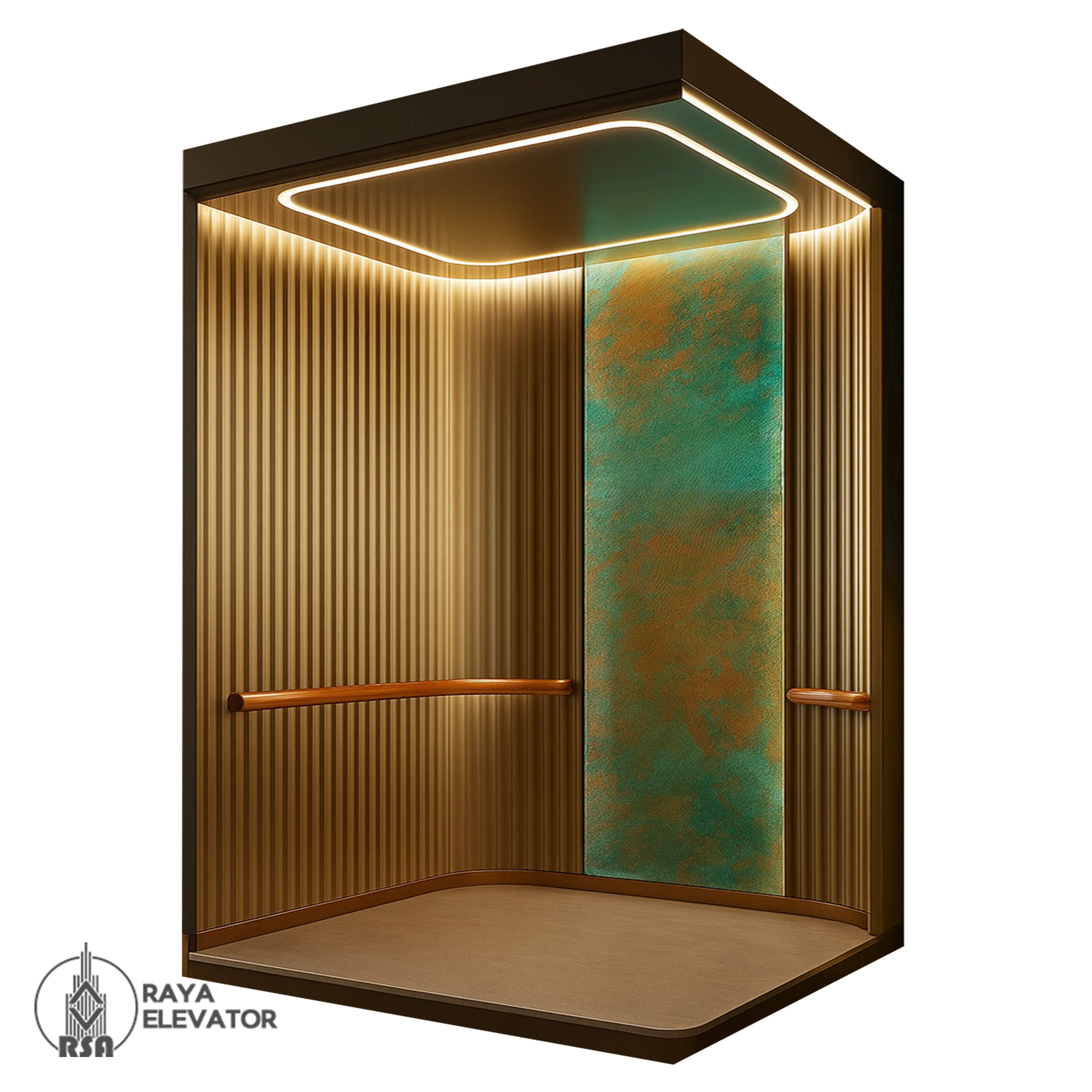 قیمت کابین آسانسور کد 3715 طلایی