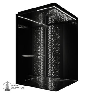 کابین آسانسور استیل گندمی کد 3715 مشکی