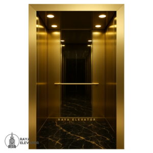 قیمت کابین آسانسور استیل میرور طلایی