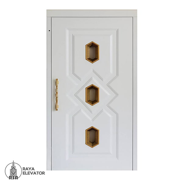 درب لولایی آسانسور کد ۶۰۷۵ سفید