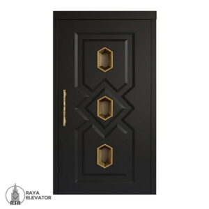 درب لولایی آسانسور کد ۶۰۷۵ مشکی