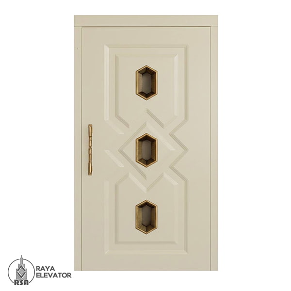 درب لولایی آسانسور کد ۶۰۷۵ کرم