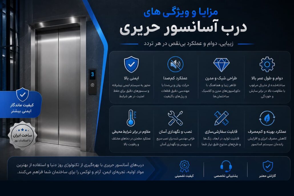 مزایا و ویژگی های درب آسانسور حریری