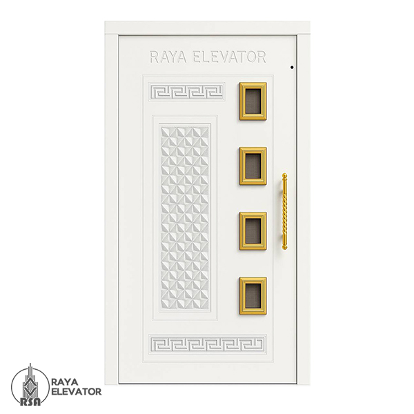 درب لولایی آسانسور کد 6057 سفید