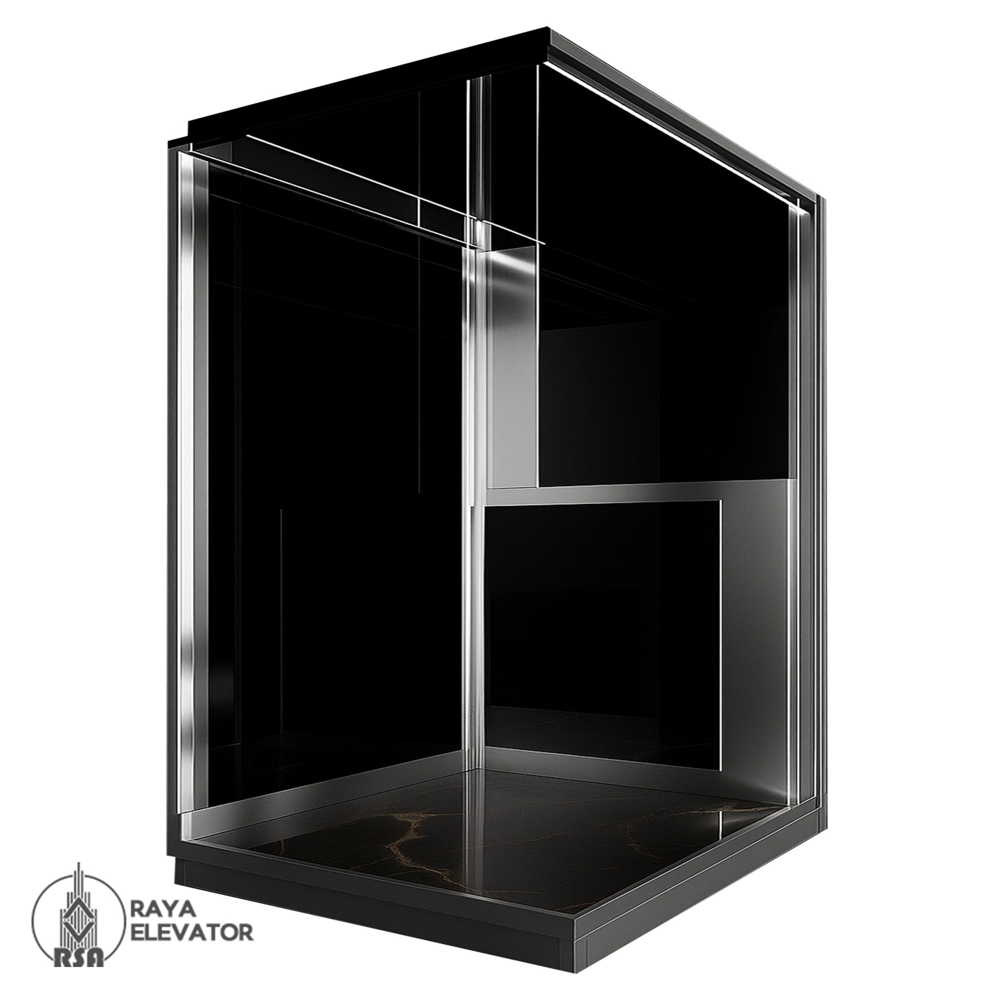 کابین آسانسور کد 3711 نقره ای