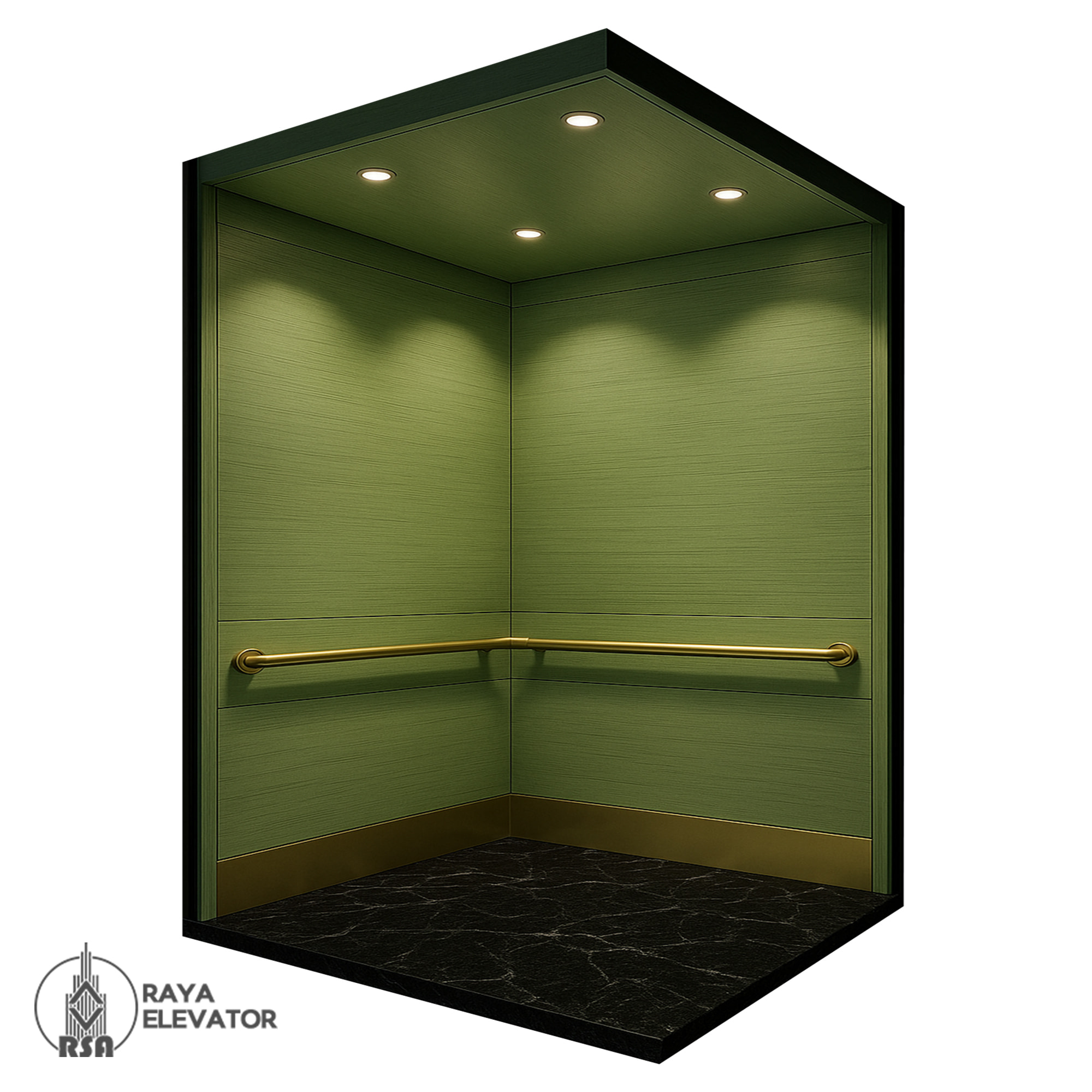 کابین آسانسور کد 3751 سبز