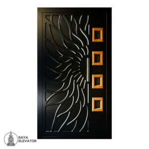 درب آسانسور لولایی کد ۶۰۱۱ طرح برگ