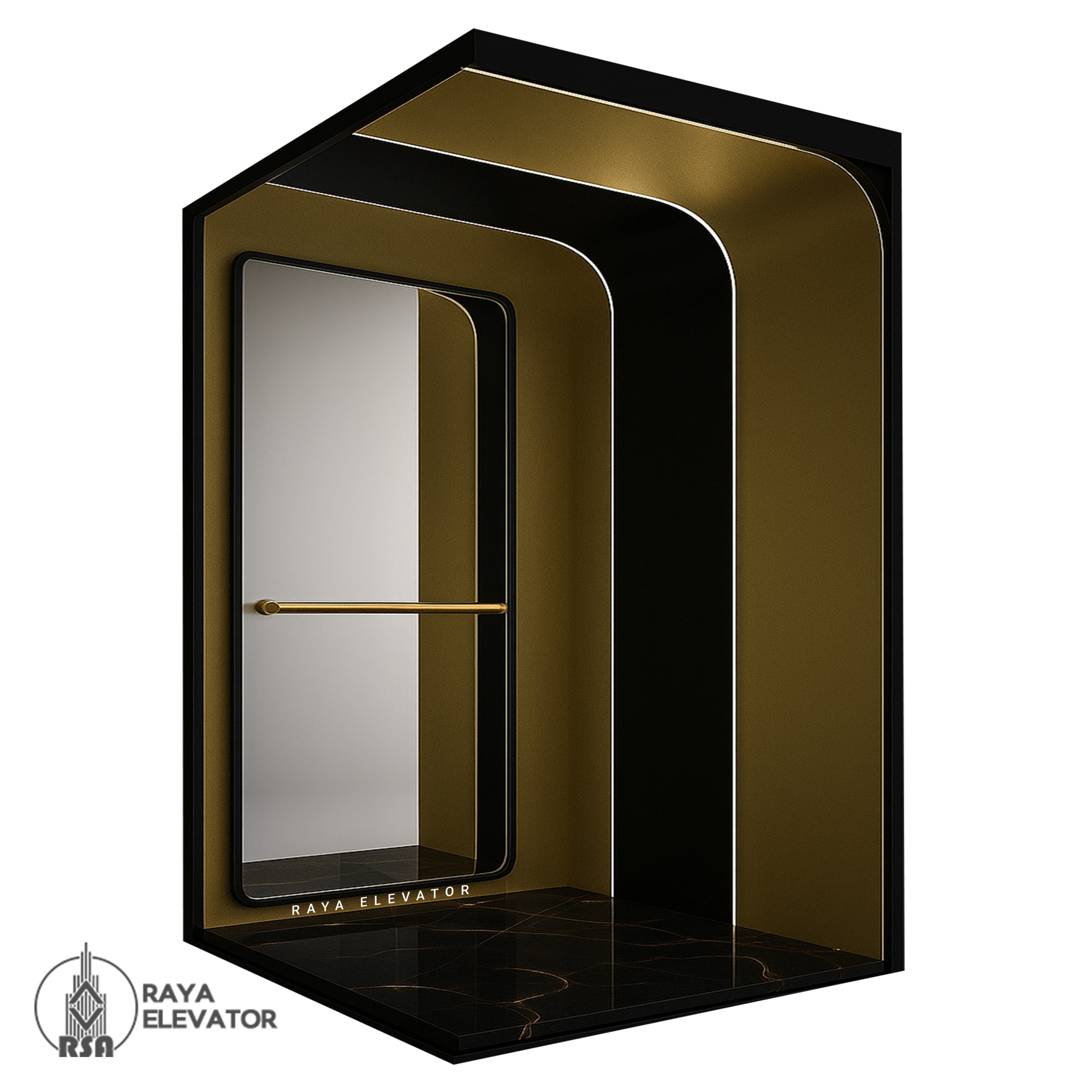 کابین آسانسور کد 923 طلایی