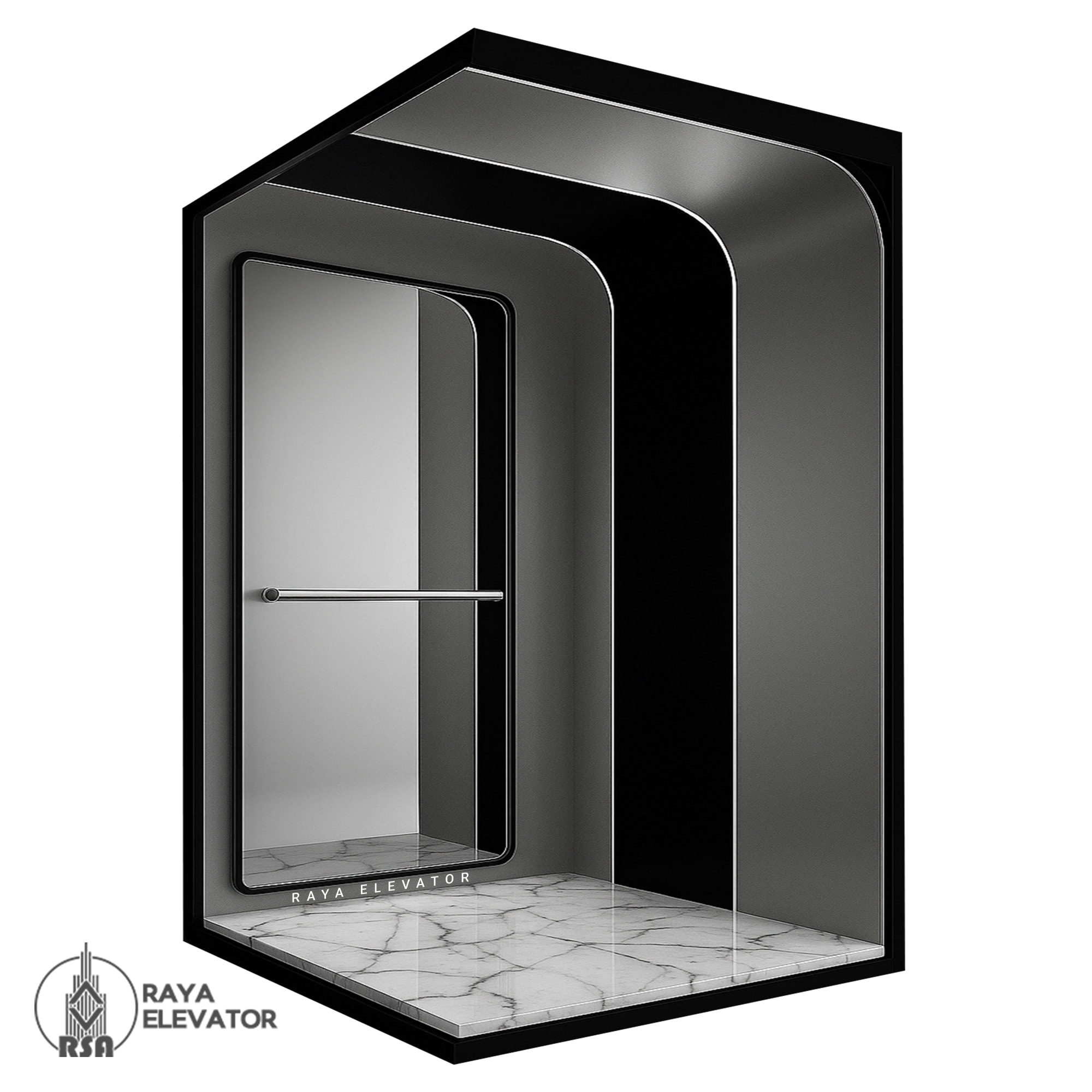 کابین آسانسور کد 923 نقره ای