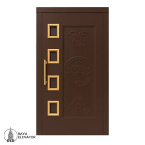 بهترین درب آسانسور لولایی کد 6033 قهوه ای