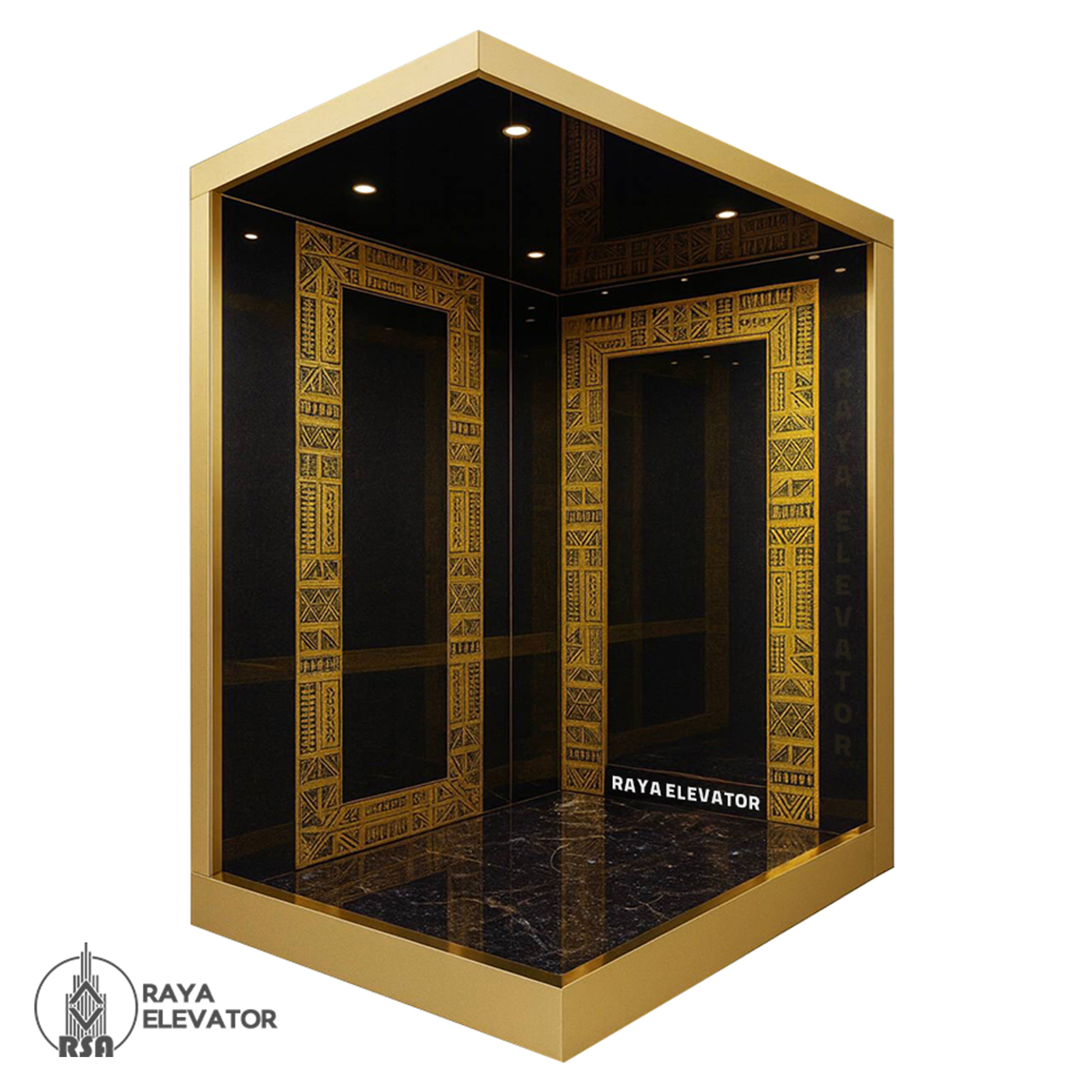 کابین آسانسور استیل کد3502