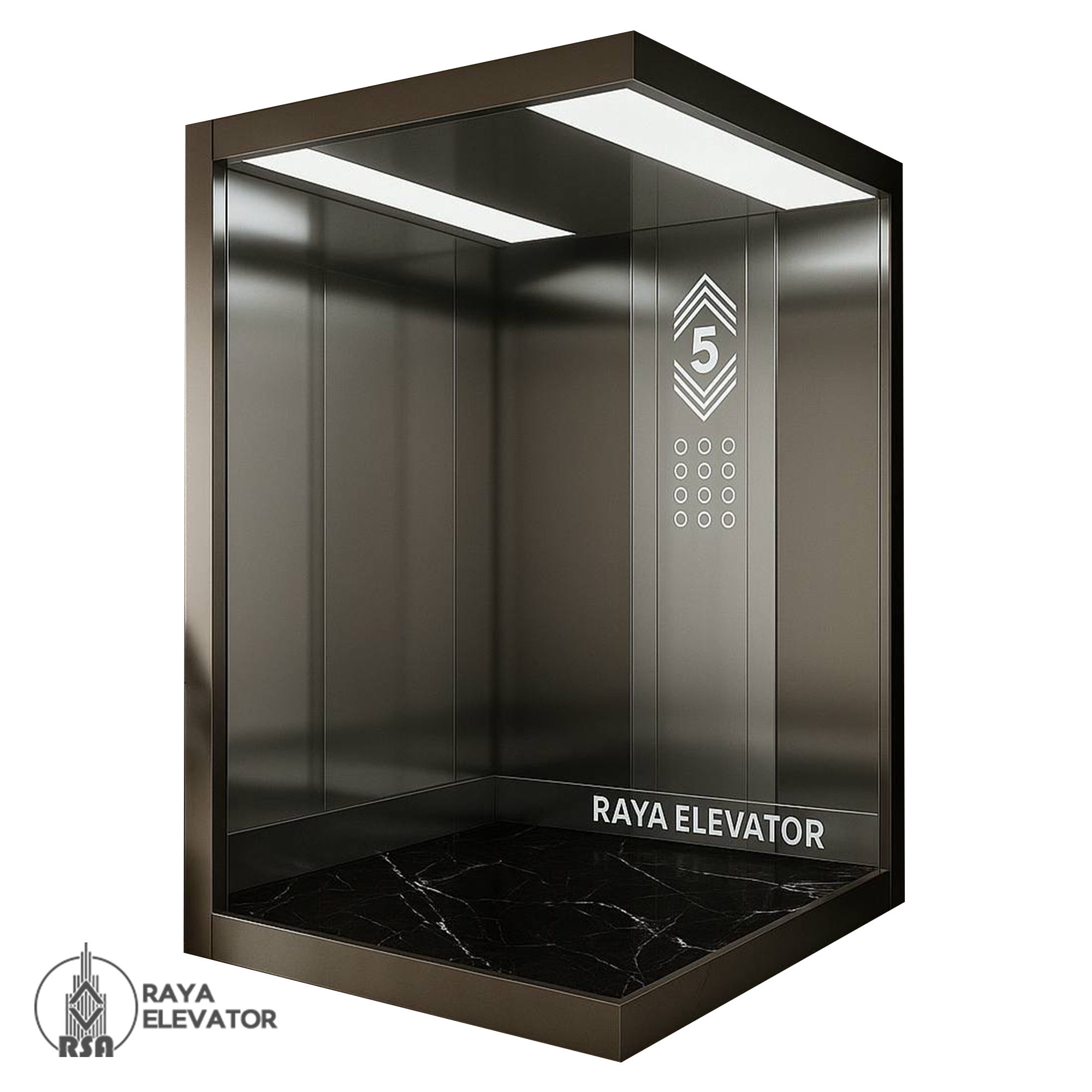 کابین آسانسور استیل کد3507