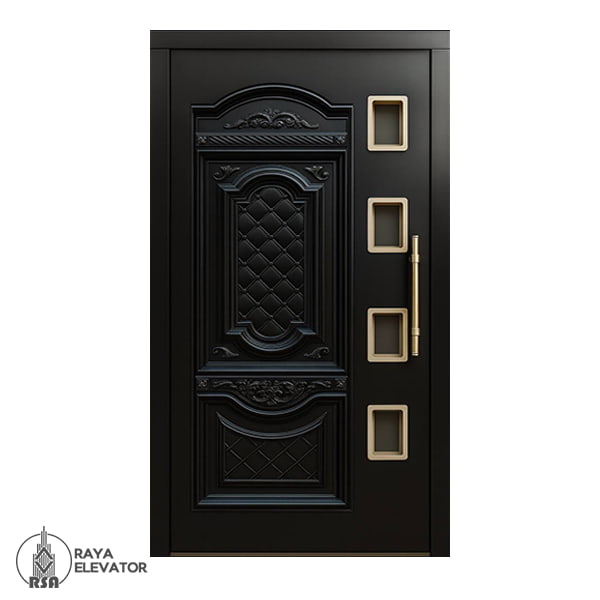 درب آسانسور لولایی کد 6032 مشکی