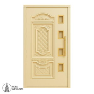 قیمت بهترین درب آسانسور لولایی کد 6032 کرم