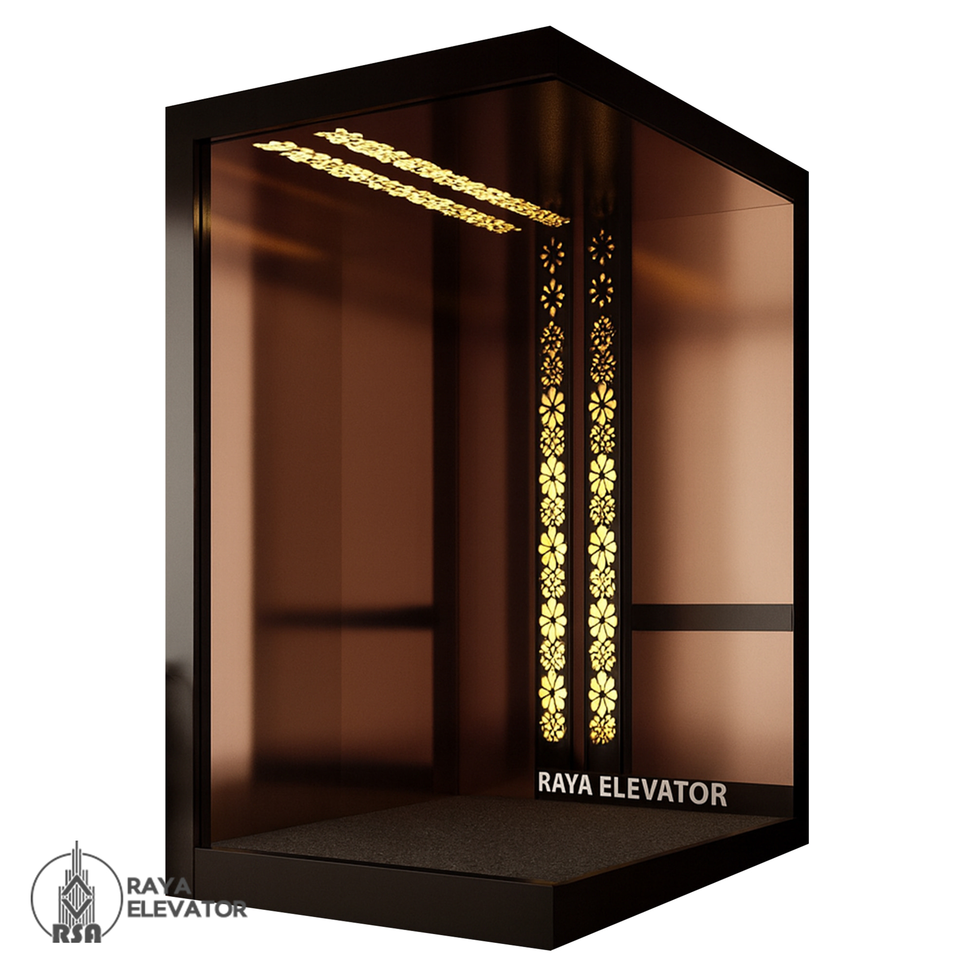 کابین آسانسور استیل کد3505