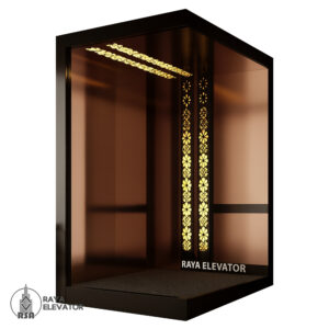 کابین آسانسور  استیل کد3851 طرح نور آبل