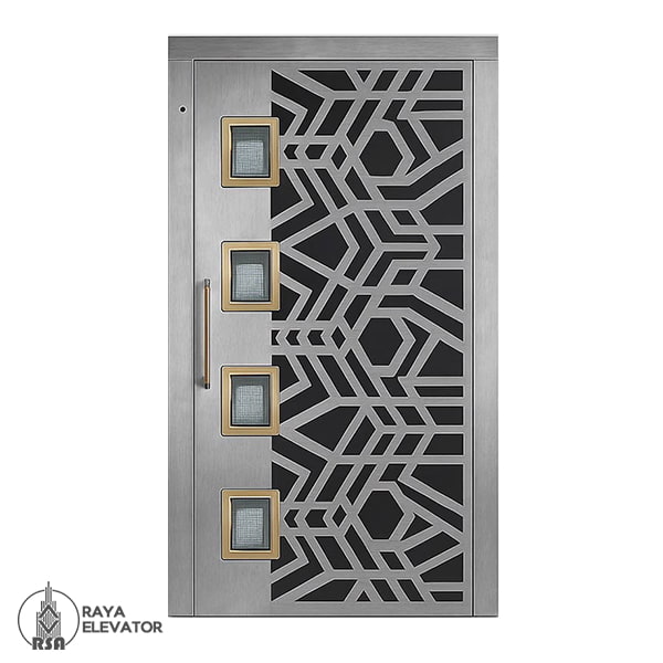 قیمت درب آسانسور لولایی کد 6035 نقره ای