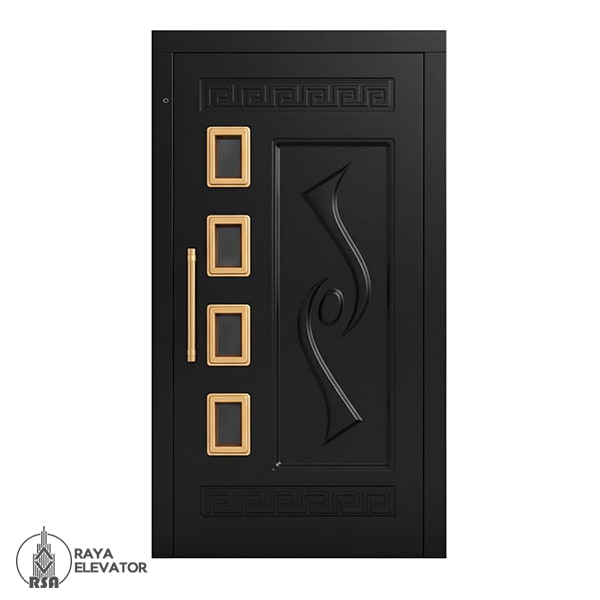 درب آسانسور لولایی کد 6044 مشکی
