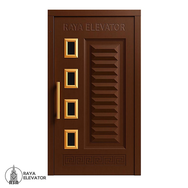 قیمت درب آسانسور لولایی کد6034 قهوه ای