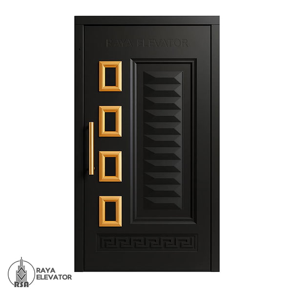 درب آسانسور لولایی کد6034 مشکی