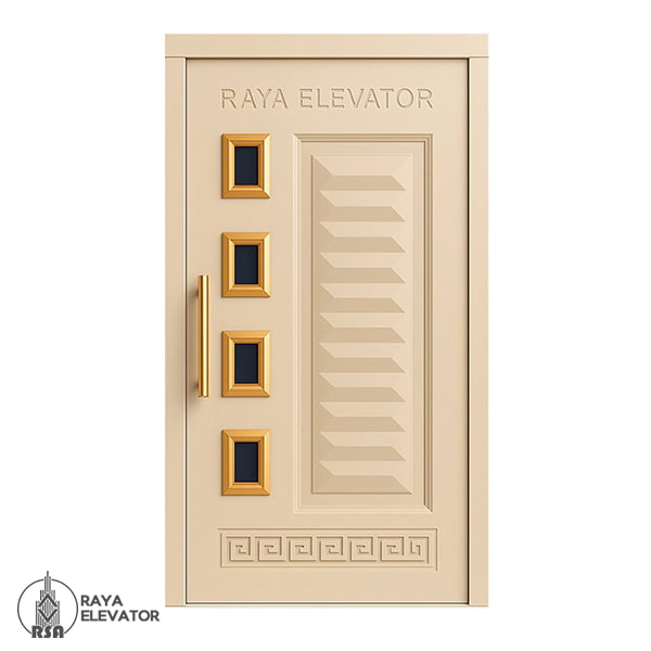 درب آسانسور لولایی کد6034 کرمی