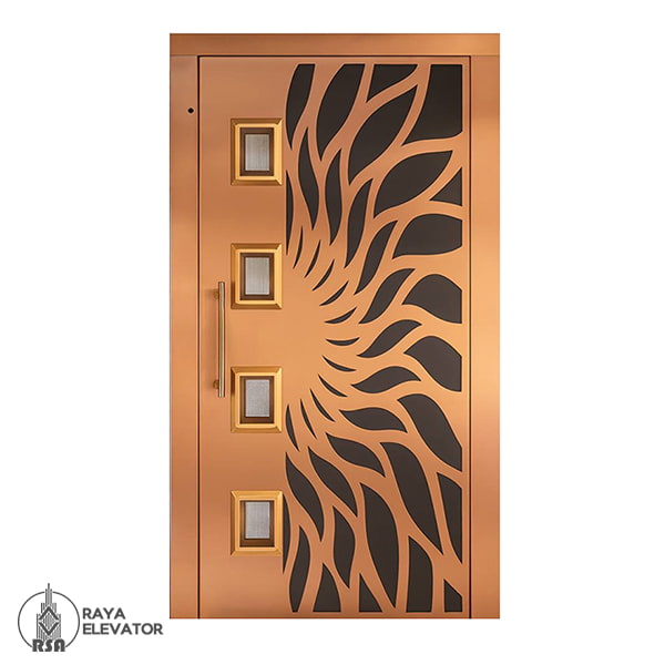 درب آسانسور لولایی کد6036 رزگلد