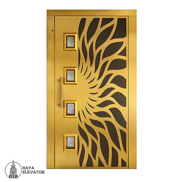 درب آسانسور لولایی کد6036 طلایی