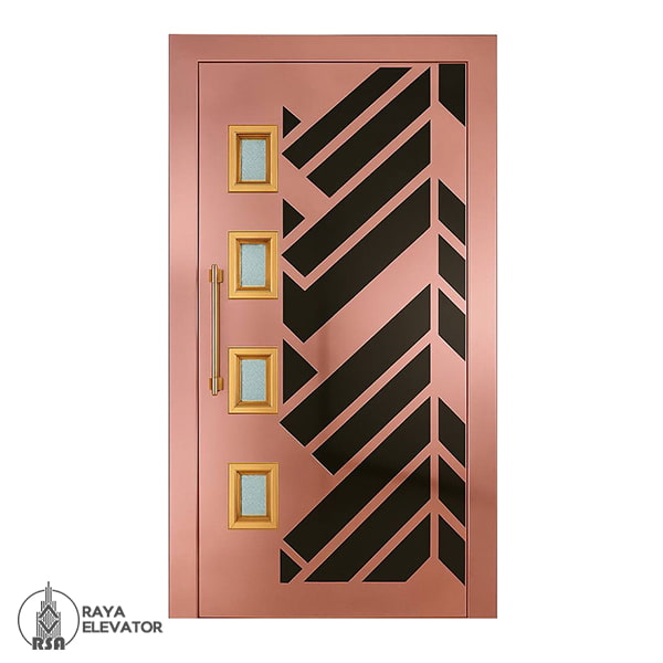 درب آسانسور لولایی کد6037 رزگلد