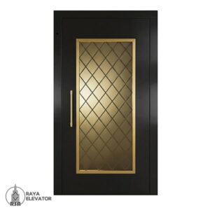 درب آسانسور لولایی کد6037 مشکی