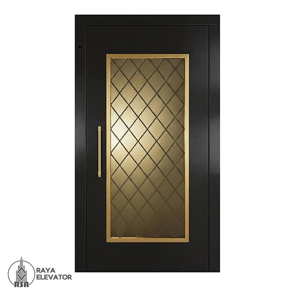 درب آسانسور لولایی کد6037 مشکی