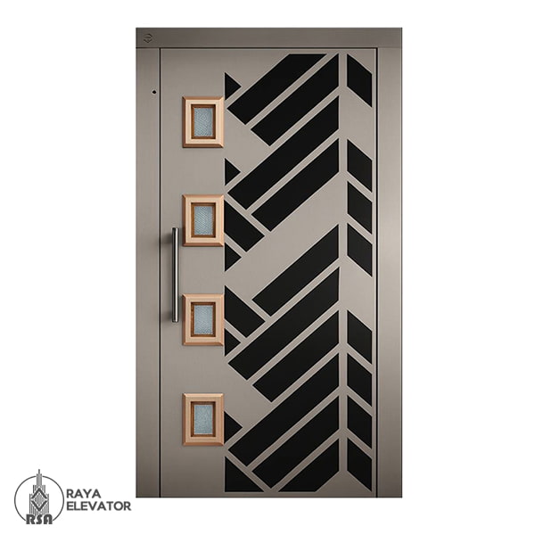 خرید درب آسانسور لولایی کد6037 نقره ای